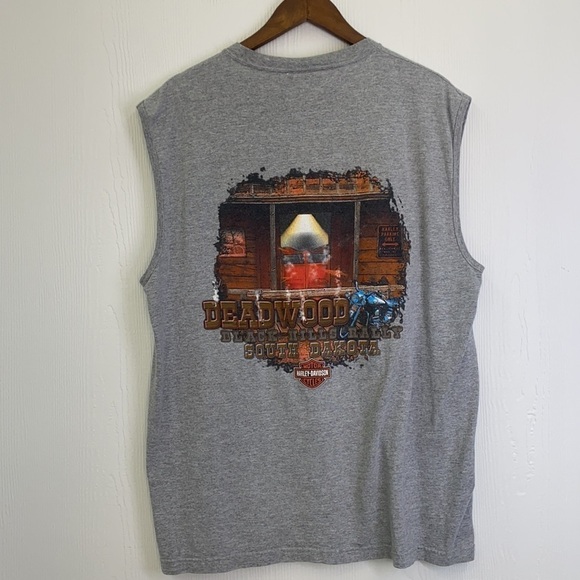 Harley Davidson - Vintage 2003 Gray Black Hills Rally South Dakota Tank Size XL - Picture 8 of 9